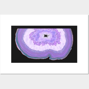 Purple Agate Slice Posters and Art